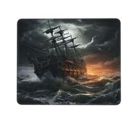 Mouse Pad with Non-Slip Rubber Base 7 x 8.6 in Mouse Mat with Stitched Edge Scary Ship at sea Gaming Mousepad for Wireless Mouse Computer Laptop Home Office Desk Pad
