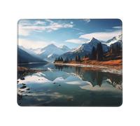 Mouse Pad with Non-Slip Rubber Base 8.3 x 10.3 in Mouse Mat with Stitched Edge Mountains Surround The Lake Gaming Mousepad for Wireless Mouse Computer Laptop Home Office Desk Pad