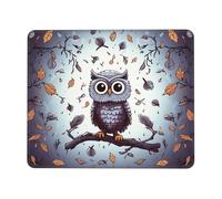 Mouse Pad with Non-Slip Rubber Base 8.3 x 10.3 in Mouse Mat with Stitched Edge Owl Tree Branches Gaming Mousepad for Wireless Mouse Computer Laptop Home Office Desk Pad
