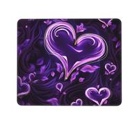 Mouse Pad with Non-Slip Rubber Base 8.3 x 10.3 in Mouse Mat with Stitched Edge Purple Love Gaming Mousepad for Wireless Mouse Computer Laptop Home Office Desk Pad