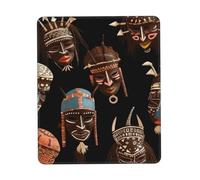 Mouse Pad with Non-Slip Rubber Base African Ritual Ethnic Tribal Mouse Mat with Stitched Edge 10 x 12 inch Gaming Mousepad for Wireless Mouse Computer Laptop Home Office Desk Pad