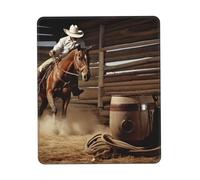 Mouse Pad with Non-Slip Rubber Base American West Rodeo Mouse Mat with Stitched Edge 7.9 x 9.5 in Gaming Mousepad for Wireless Mouse Computer Laptop Home Office Desk Pad