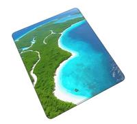 Mouse Pad with Non-Slip Rubber Base, an Island in The Ocean, Mouse Pads for Computers, Laptop, Gaming, Office & Home - 7.9 x 9.5 in