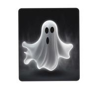 Mouse Pad with Non-Slip Rubber Base Black and Halloween Ghost Mouse Mat with Stitched Edge 7 x 8.6 in Gaming Mousepad for Wireless Mouse Computer Laptop Home Office Desk Pad