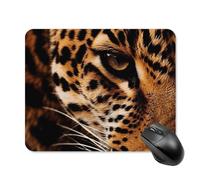 Mouse Pad with Non-Slip Rubber Base Close-Up of Leopard Mouse Mat with Stitched Edge Mousepad for Desk Wireless Mouse Gaming Mouse Mat for Computer Laptop Home Office