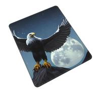 Mouse Pad with Non-Slip Rubber Base, Eagle Under The Stars, Mouse Pads for Computers, Laptop, Gaming, Office & Home - 10 x 12 inch