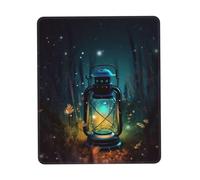 Mouse Pad with Non-Slip Rubber Base Fireflies and Lantern Mouse Mat with Stitched Edge 7.9 x 9.5 in Gaming Mousepad for Wireless Mouse Computer Laptop Home Office Desk Pad
