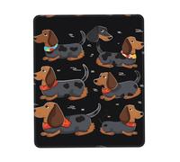 Mouse Pad with Non-Slip Rubber Base I Love My Dog Dachshunds Mouse Mat with Stitched Edge 10 x 12 inch Gaming Mousepad for Wireless Mouse Computer Laptop Home Office Desk Pad