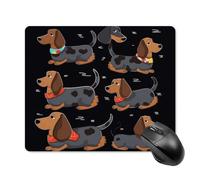 Mouse Pad with Non-Slip Rubber Base I Love My Dog Dachshunds Mouse Mat with Stitched Edge Mousepad for Desk Wireless Mouse Gaming Mouse Mat for Computer Laptop Home Office