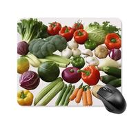 Mouse Pad with Non-Slip Rubber Base Introduction of Various Vegetables Mouse Mat with Stitched Edge Mousepad for Desk Wireless Mouse Gaming Mouse Mat for Computer Laptop Home Office