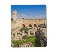 Mouse Pad with Non-Slip Rubber Base Israel at The Tower of David Mouse Mat with Stitched Edge 10 x 12 inch Gaming Mousepad for Wireless Mouse Computer Laptop Home Office Desk Pad