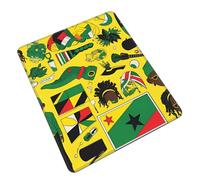 Mouse Pad with Non-Slip Rubber Base, Jamaican Elements, Mouse Pads for Computers, Laptop, Gaming, Office & Home - 7 x 8.6 in