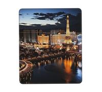 Mouse Pad with Non-Slip Rubber Base Las Vegas Night View Mouse Mat with Stitched Edge 10 x 12 inch Gaming Mousepad for Wireless Mouse Computer Laptop Home Office Desk Pad