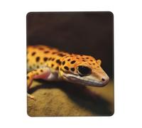 Mouse Pad with Non-Slip Rubber Base Leopard Little Gecko Mouse Mat with Stitched Edge 7.9 x 9.5 in Gaming Mousepad for Wireless Mouse Computer Laptop Home Office Desk Pad