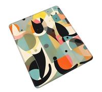 Mouse Pad with Non-Slip Rubber Base, Mid-Century Modern Art Cat, Mouse Pads for Computers, Laptop, Gaming, Office & Home - 7 x 8.6 in