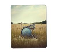 Mouse Pad with Non-Slip Rubber Base Music Drum in Field Mouse Mat with Stitched Edge 7 x 8.6 in Gaming Mousepad for Wireless Mouse Computer Laptop Home Office Desk Pad