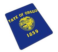 Mouse Pad with Non-Slip Rubber Base, Oregon State Flag, Mouse Pads for Computers, Laptop, Gaming, Office & Home - 10 x 12 inch