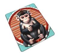 Mouse Pad with Non-Slip Rubber Base, The Silent Monkey, Mouse Pads for Computers, Laptop, Gaming, Office & Home - 10 x 12 inch