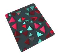 Mouse Pad with Non-Slip Rubber Base, Triangular Pattern, Mouse Pads for Computers, Laptop, Gaming, Office & Home - 7.9 x 9.5 in