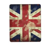 Mouse Pad with Non-Slip Rubber Base Vintage Union Jack British Flag Mouse Mat with Stitched Edge 7.9 x 9.5 in Gaming Mousepad for Wireless Mouse Computer Laptop Home Office Desk Pad