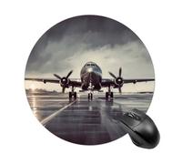 Mouse Pad with Non-Slip Rubber Base Washable Mouse Mat Waterproof Airplane Art Mouse Pads for Laptop, Office & Home