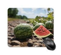 Mouse Pad with Non-Slip Rubber Base Watermelon on The Ground Mouse Mat with Stitched Edge Mousepad for Desk Wireless Mouse Gaming Mouse Mat for Computer Laptop Home Office