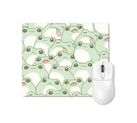 Mouse Pad with Non-Slip Rubber Base, Waterproof Durable Pad for Office, Laptop, Gaming, and Home, Square Wireless Mousepad(Cute Frog)