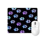 Mouse Pad with Non-Slip Rubber Base, Waterproof Durable Pad for Office, Laptop, Gaming, and Home, Square Wireless Mousepad(Purple Galaxy Dog Paw)
