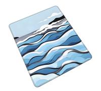 Mouse Pad with Non-Slip Rubber Base, Waves Lapping at The Rocks, Mouse Pads for Computers, Laptop, Gaming, Office & Home - 8.3 x 10.3 in