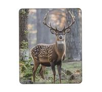 Mouse Pad with Stitched Edge Comfortable Mouse Pads Waterproof Non-Slip Gaming Mousepad Camouflage Deer Square Computer Mouse Mat Washable Mousepads for Office Home Laptop 8.3 x 10.3 in