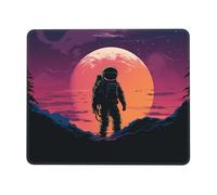 Mouse Pad with Stitched Edge Comfortable Mouse Pads Waterproof Non-Slip Gaming Mousepad Cool Astronaut Square Computer Mouse Mat Washable Mousepads for Office Home Laptop 10 x 12 inch