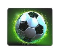 Mouse Pad with Stitched Edge Comfortable Mouse Pads Waterproof Non-Slip Gaming Mousepad Cool Soccer Ball Square Computer Mouse Mat Washable Mousepads for Office Home Laptop 7 x 8.6 in