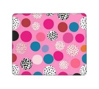 Mouse Pad with Stitched Edge Comfortable Mouse Pads Waterproof Non-Slip Gaming Mousepad Crazy Polka dots Square Computer Mouse Mat Washable Mousepads for Office Home Laptop 8.3 x 10.3 in
