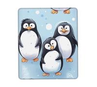 Mouse Pad with Stitched Edge Comfortable Mouse Pads Waterproof Non-Slip Gaming Mousepad Cute Penguins Square Computer Mouse Mat Washable Mousepads for Office Home Laptop 7.9 x 9.5 in