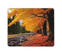Mouse Pad with Stitched Edge Comfortable Mouse Pads Waterproof Non-Slip Gaming Mousepad Fall Colors Square Computer Mouse Mat Washable Mousepads for Office Home Laptop 7.9 x 9.5 in