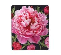 Mouse Pad with Stitched Edge Comfortable Mouse Pads Waterproof Non-Slip Gaming Mousepad Garden Peony Square Computer Mouse Mat Washable Mousepads for Office Home Laptop 8.3 x 10.3 in