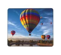Mouse Pad with Stitched Edge Comfortable Mouse Pads Waterproof Non-Slip Gaming Mousepad Hot Air Balloon Square Computer Mouse Mat Washable Mousepads for Office Home Laptop 8.3 x 10.3 in
