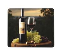 Mouse Pad with Stitched Edge Comfortable Mouse Pads Waterproof Non-Slip Gaming Mousepad Red Wine Square Computer Mouse Mat Washable Mousepads for Office Home Laptop 8.3 x 10.3 in