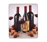 Mouse Pad with Stitched Edge Comfortable Mouse Pads Waterproof Non-Slip Gaming Mousepad Red Wine Square Computer Mouse Mat Washable Mousepads for Office Home Laptop 8.3 x 10.3 in