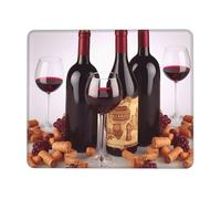 Mouse Pad with Stitched Edge Comfortable Mouse Pads Waterproof Non-Slip Gaming Mousepad Red Wine Square Computer Mouse Mat Washable Mousepads for Office Home Laptop 8.3 x 10.3 in