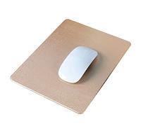Mouse Pad with Stitched Edge, Nonslip Rubber Base Washable Mouse Pad, Smooth Resin Surface Gaming Mouse Pad for Laptop Computer Home Office (Gold, 7.5 x 9.4 Inch)