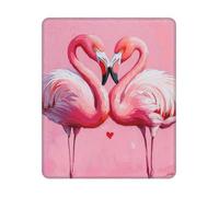 Mouse Pad with Stitched Edge Waterproof Computer Mousepad with Non-Slip Rubber Base Love Flamingo Mouse Pad Laptop Desk Pad Washable Gaming Mouse Mat for Laptop Office Home 25x30 cm