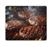 Mouse Pad with Stitched Edge Waterproof Computer Mousepad with Non-Slip Rubber Base Smoke from The Grill Mouse Pad Laptop Desk Pad Washable Gaming Mouse Mat for Laptop Office Home 18*22cm
