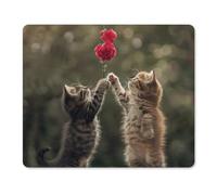 Mouse Pad with Stitched Edge Waterproof Computer Mousepad with Non-Slip Rubber Base The Cat Is Reaching Out Mouse Pad Laptop Desk Pad Washable Gaming Mouse Mat for Laptop Office Home 18*22cm