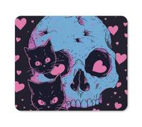 Mouse Pad with Stitched Edge Waterproof Computer Mousepad with Non-Slip Rubber Base There Are Two Black Cats Mouse Pad Laptop Desk Pad Washable Gaming Mouse Mat for Laptop Office Home 25*30cm
