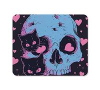Mouse Pad with Stitched Edge Waterproof Computer Mousepad with Non-Slip Rubber Base There Are Two Black Cats Mouse Pad Laptop Desk Pad Washable Gaming Mouse Mat for Laptop Office Home 20*25cm