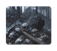 Mouse Pad with Stitched Edge Waterproof Computer Mousepad with Non-Slip Rubber Base There's A Bunch of Skulls Mouse Pad Laptop Desk Pad Washable Gaming Mouse Mat for Laptop Office Home 25*30cm