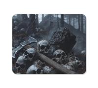 Mouse Pad with Stitched Edge Waterproof Computer Mousepad with Non-Slip Rubber Base There's A Bunch of Skulls Mouse Pad Laptop Desk Pad Washable Gaming Mouse Mat for Laptop Office Home 20*25cm