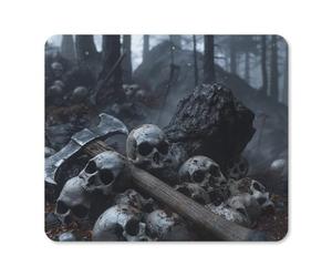 Mouse Pad with Stitched Edge Waterproof Computer Mousepad with Non-Slip Rubber Base There's A Bunch of Skulls Mouse Pad Laptop Desk Pad Washable Gaming Mouse Mat for Laptop Office Home 25*30cm