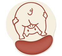 Mouse Pad with Wrist Rest, 3D Stereo Design, Thickened Anti-Slip Arm Support for Office, Cute Girl Style